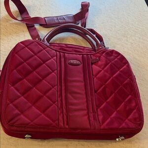 Samsonite Red Quilted Laptop Bag